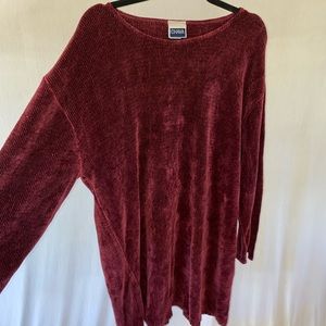 Red tunic sweater